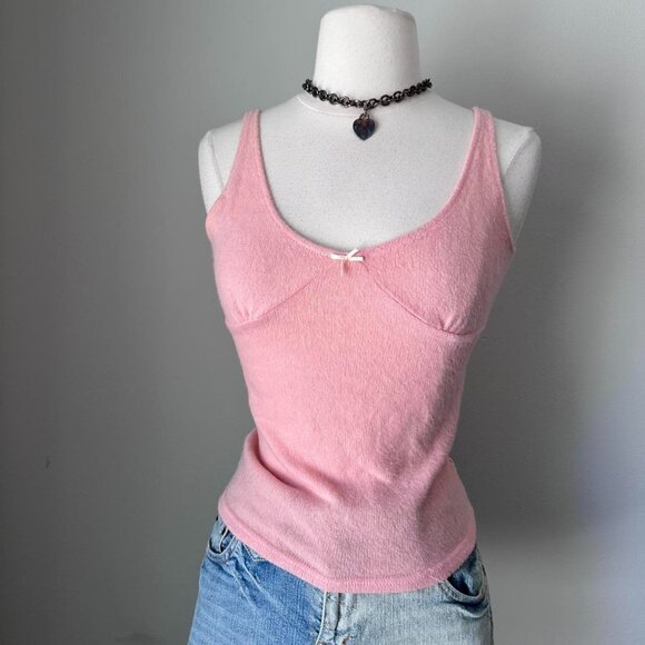 Liz Lisa Coquette Fuzzy Knit Tank Top - Picture 1 of 6